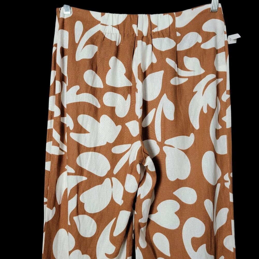 House of Harlow 1960 Womens Linen Blend Beaded Wide Leg Side Slit Pants Size 8 - Picture 5 of 10